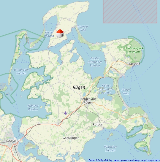 Lage auf der Insel Rügen