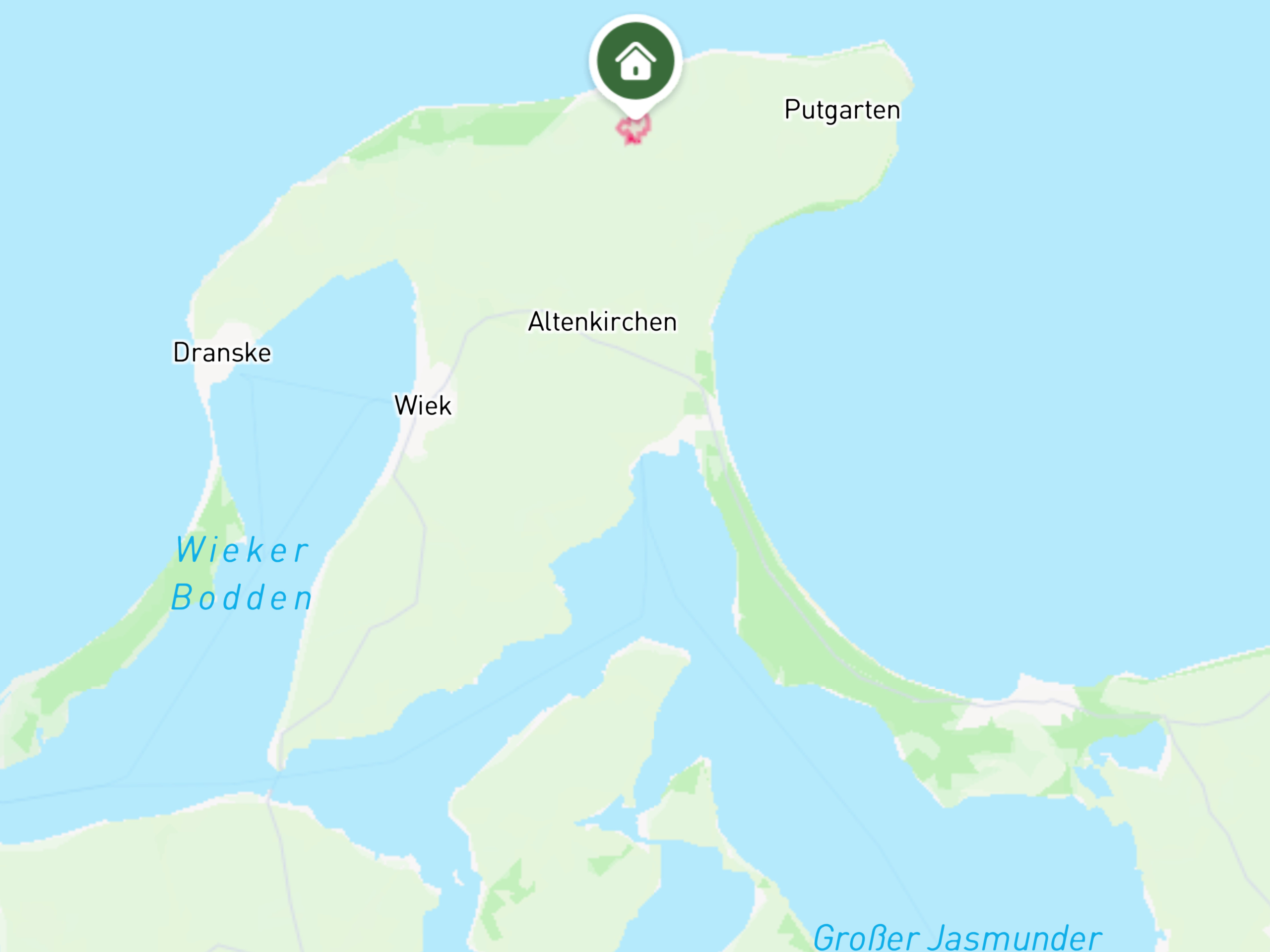 Lage auf der Insel Rügen