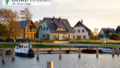 Blick vom Hafen aufs Haus