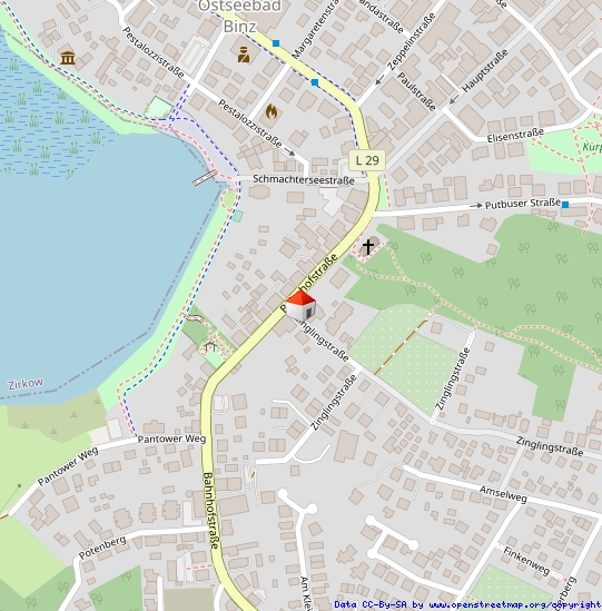 Lage im Ostseebad Binz